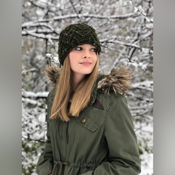 Anorak Military Parka Jacket with fur trimmed hood (Size Large) - Picture 2 of 7